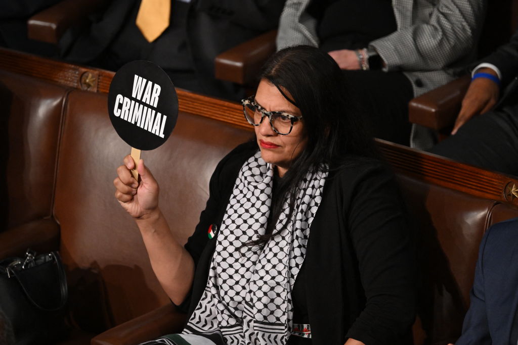 Rashida Tlaib is giving aid and comfort to the enemy