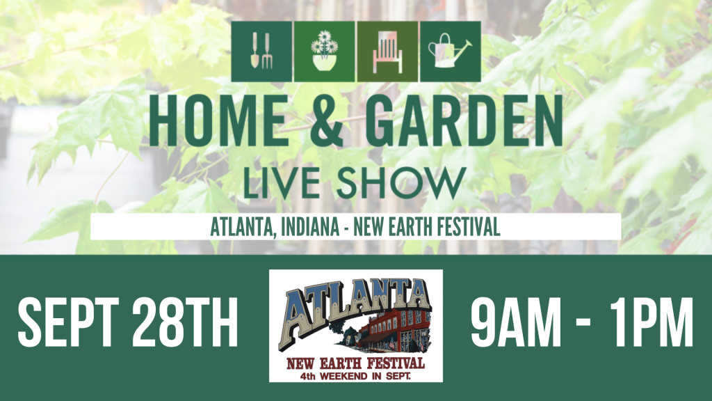 Atlanta Indiana New Earth Festival Header Image for WIBC Home & Garden Show