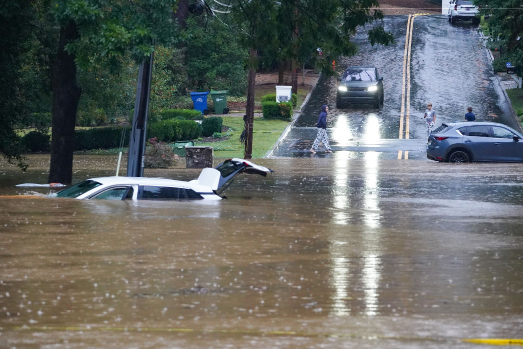 A Photo of Hurricane Helene Bringing Heavy Rain Into Georgia