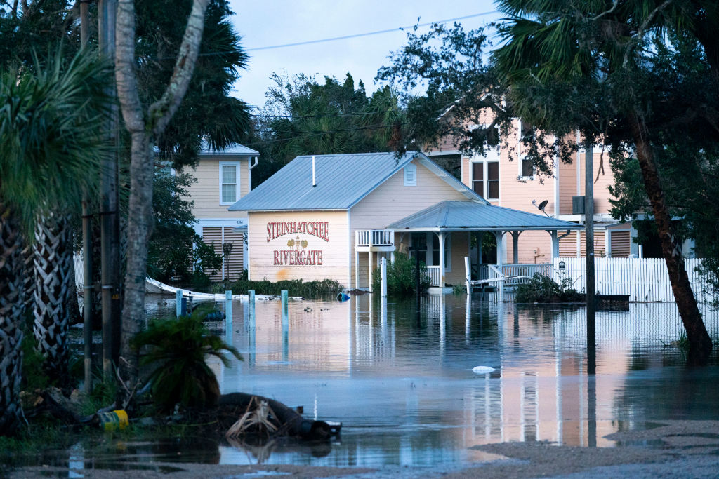 Hurricane Helene Hitting the Gulf Coast Of Florida