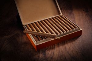 Box of cuban cigars