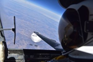 U.S. Air Force U-2 Pilot Looks Down At Suspected Chinese Surveillance Balloon