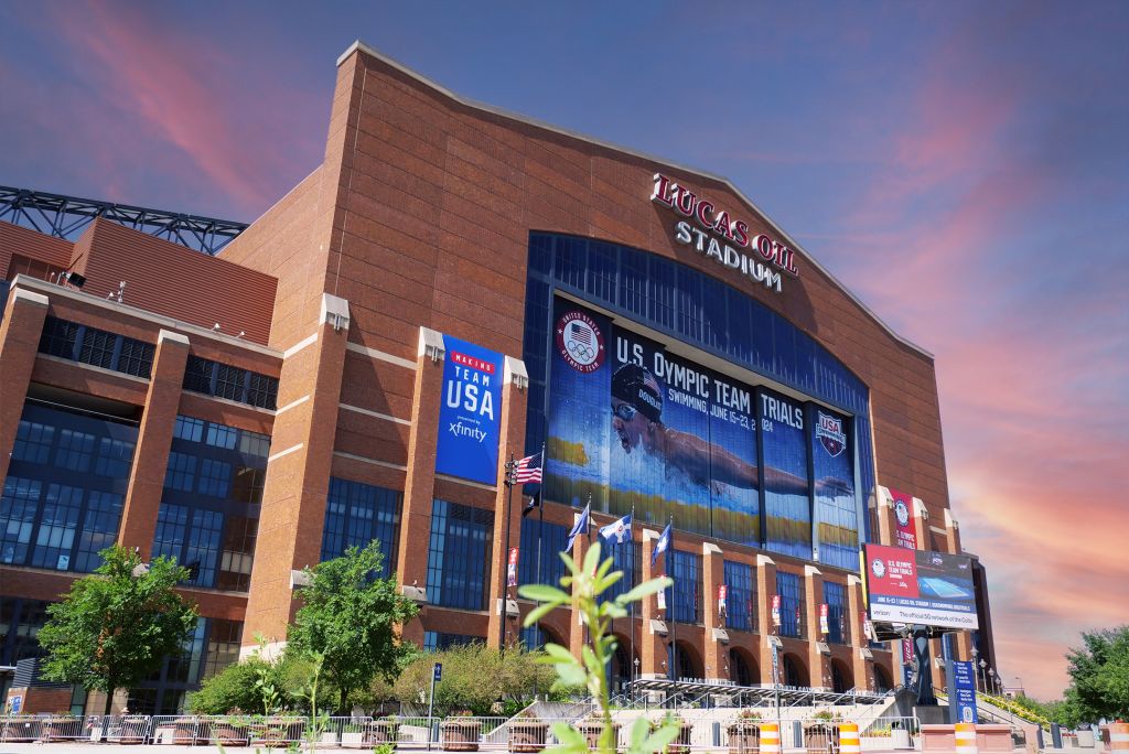 Swimming Trials at Lucas Oil Stadium