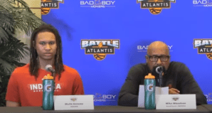 Malik Reneau and Mike Woodson