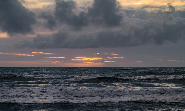 Tyrrhenian Sea. Autumnal sunset