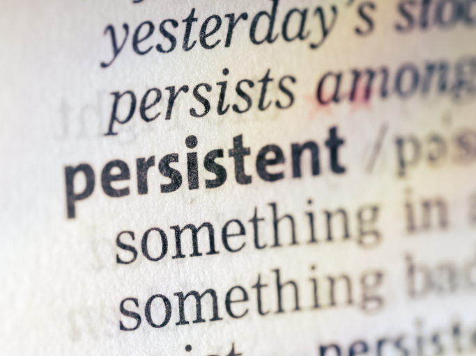 Persistent, written in the dictionary