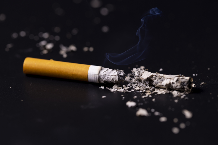 Burnt cigarette