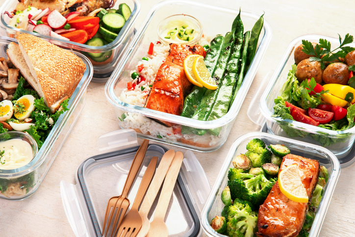 Healthy high protein meal prep.