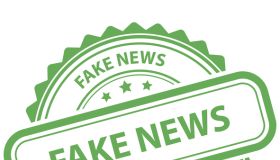 Fake news rubber seal stamp
