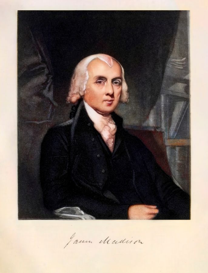 Portrait of James Madison, 4th American President