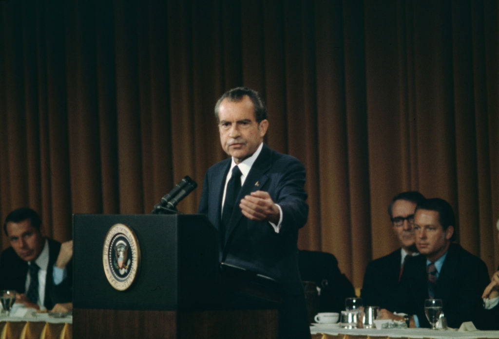 US President Richard Nixon