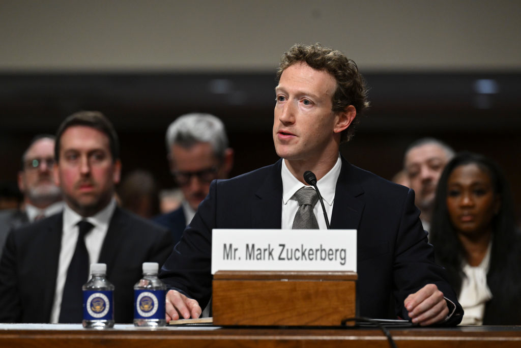 Washington , DC - January 31: Meta CEO Mark Zuckerberg speaks d