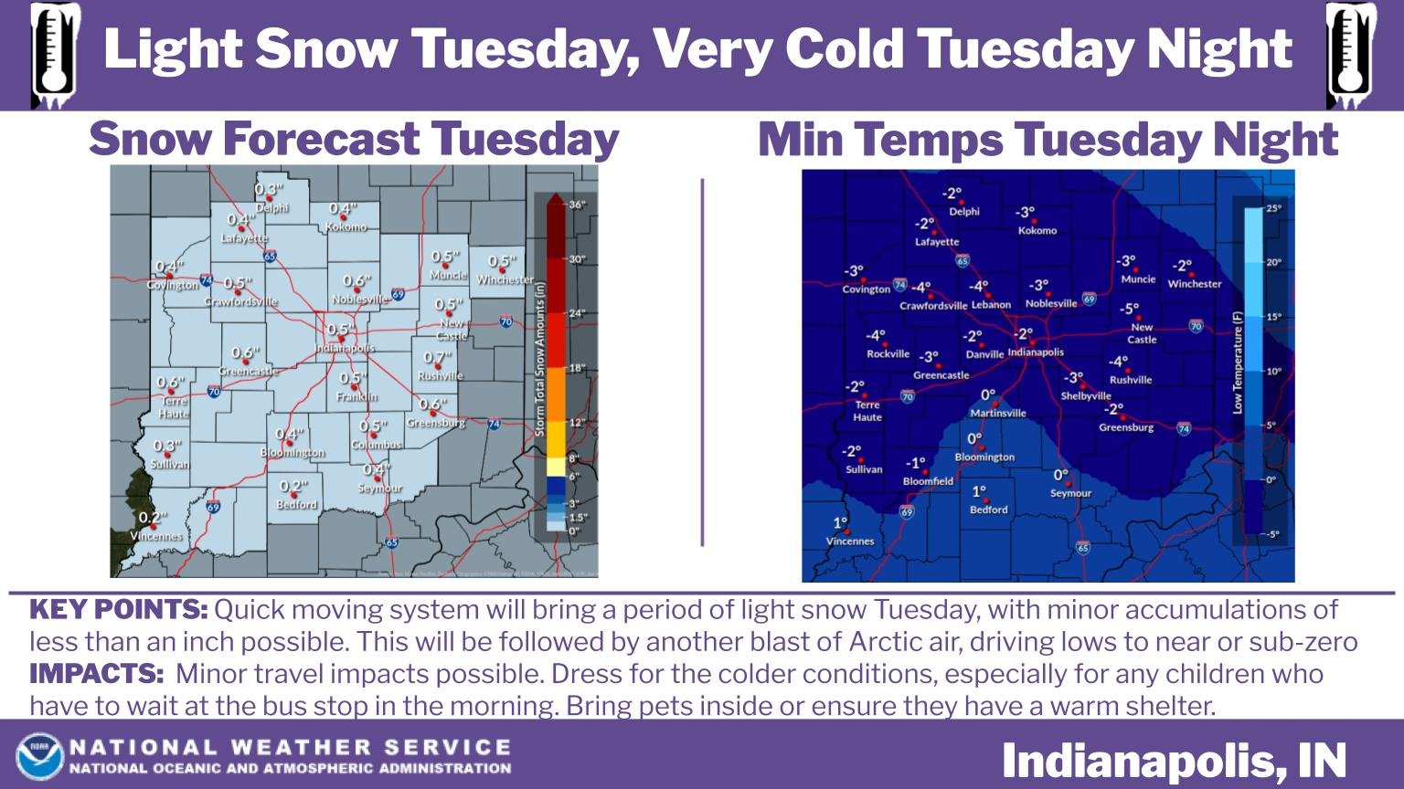 Snow event on Tuesday