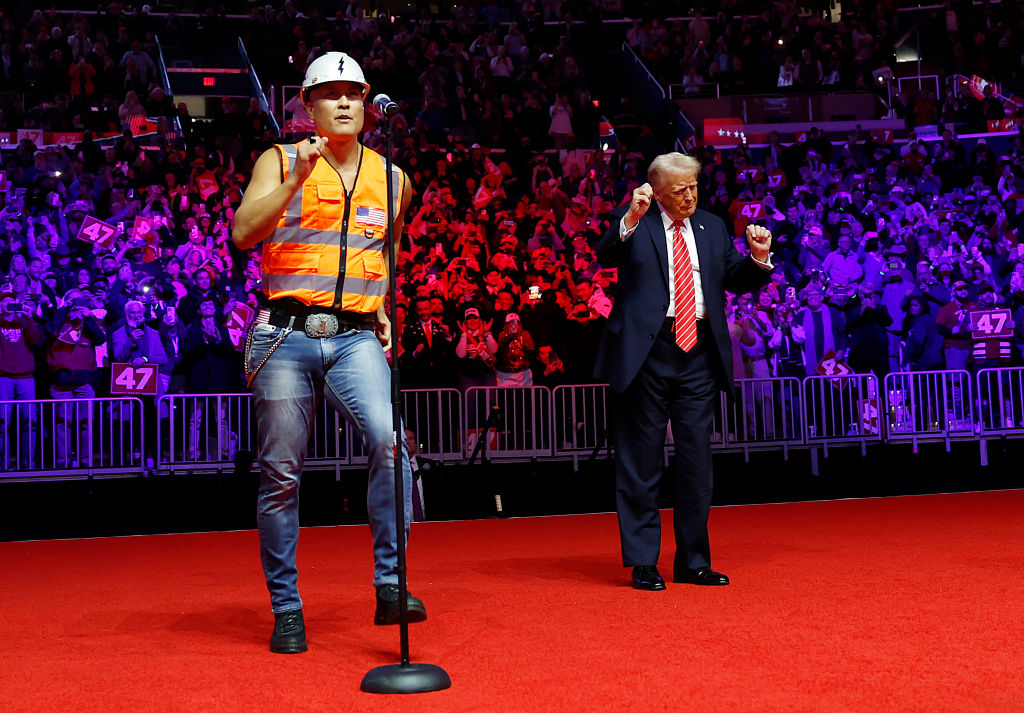 Village People perform YMCA at Trump rally
