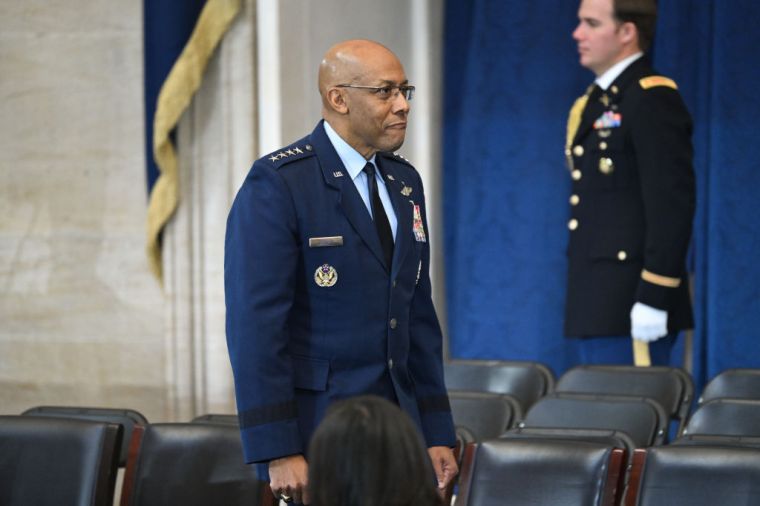 US Chairman of the Joint Chiefs of Staff Gen. Charles Q. Brown arrives prior to the inauguration