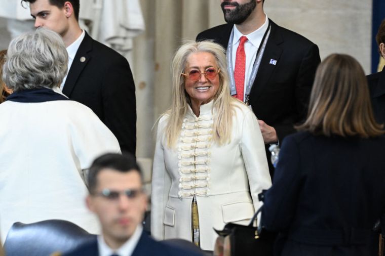 Miriam Adelson arrives for the inauguration