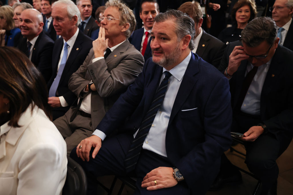 U.S. Sen. Rand Paul (R-KY) and U.S. Sen. Ted Cruz (R-TX) arrive to the inauguration