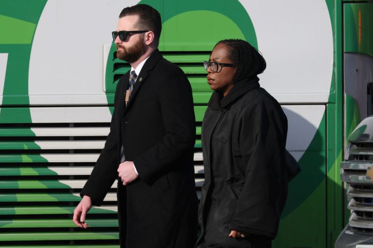 U.S. Associate Supreme Court Justice Ketanji Brown Jackson arrives for the inauguration