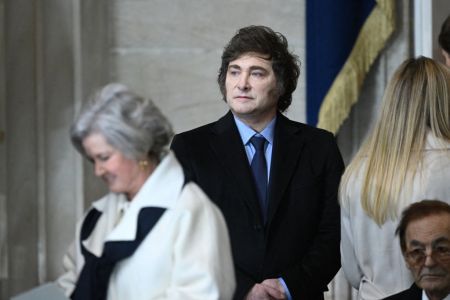 El Presidente de Argetina, Javier Milei, llega a la inauguración