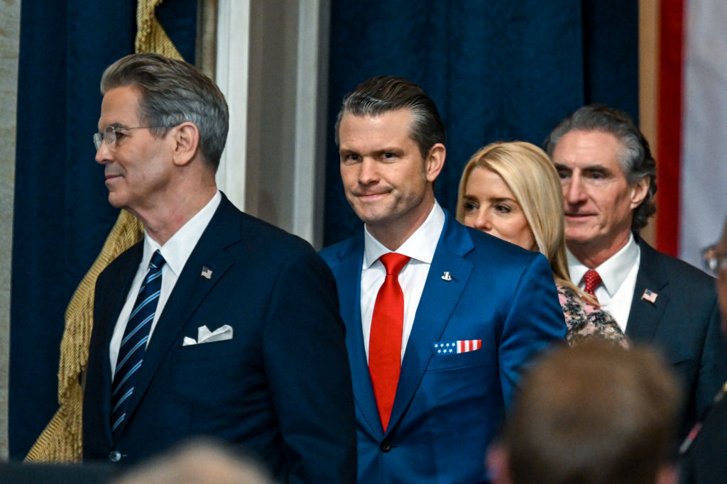 Pete Hegseth, nominee for Secretay of Defense, arrives for the inauguration