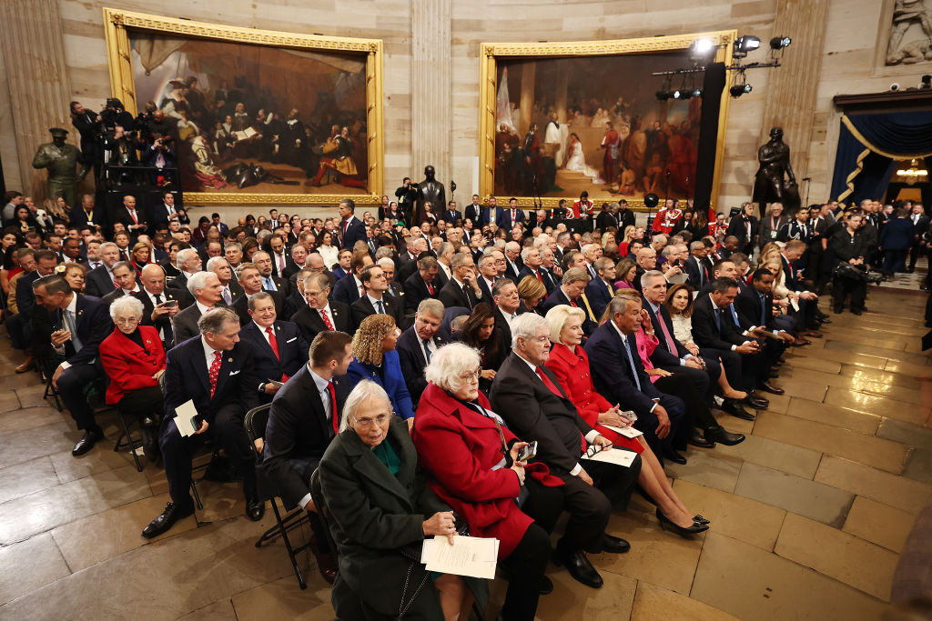 Guests attend the inauguration of U.S. President-elect Donald Trump