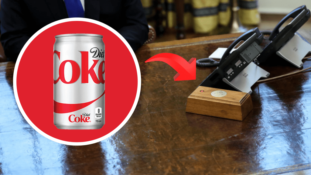 Trump has now had a diet coke button reinstalled in the