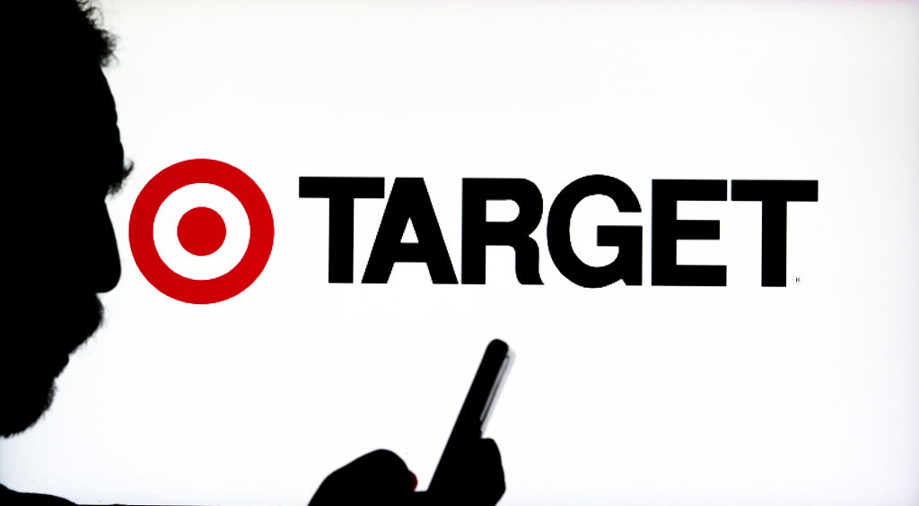 In this photo illustration, a Target Corporation logo seen...