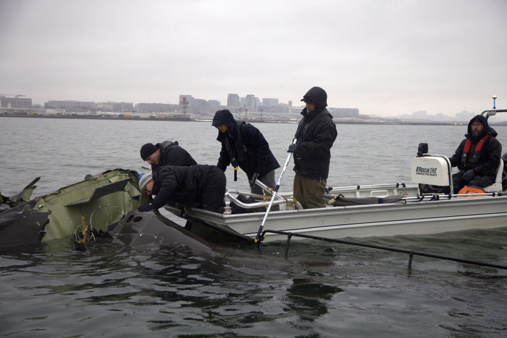 American Airlines Plane And Black Hawk Helicopter Crash Near Reagan National Airport