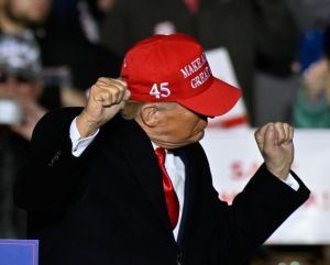 Donald Trump holds rally in Commerce