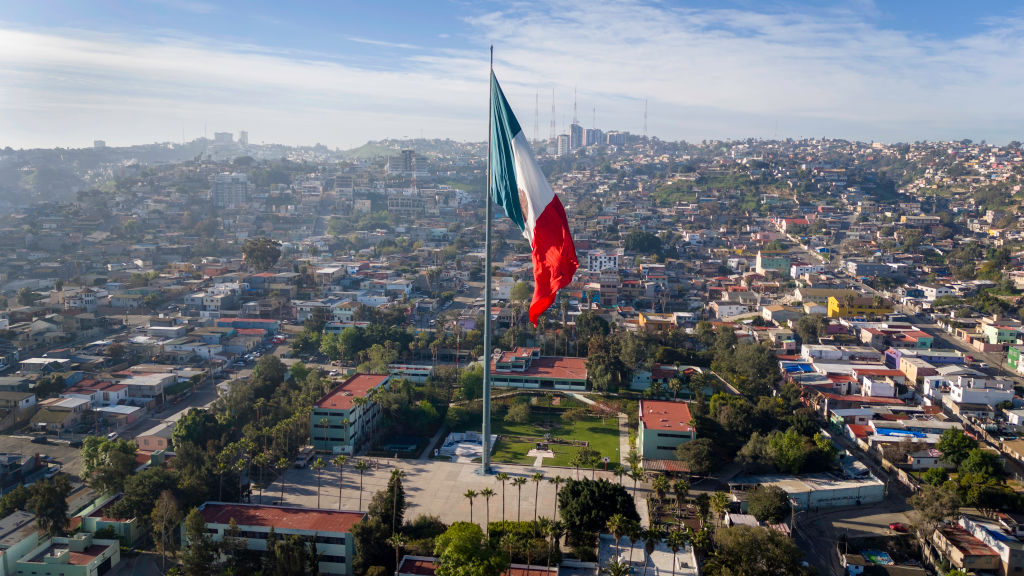 Panoramic View Of The Borderlands: Southwestern U.S. And Mexico