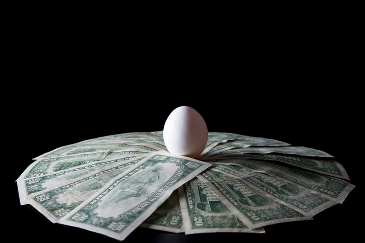 Egg in the Dollar Nest, a Stark Symbol of the U.S. Food Crisis.