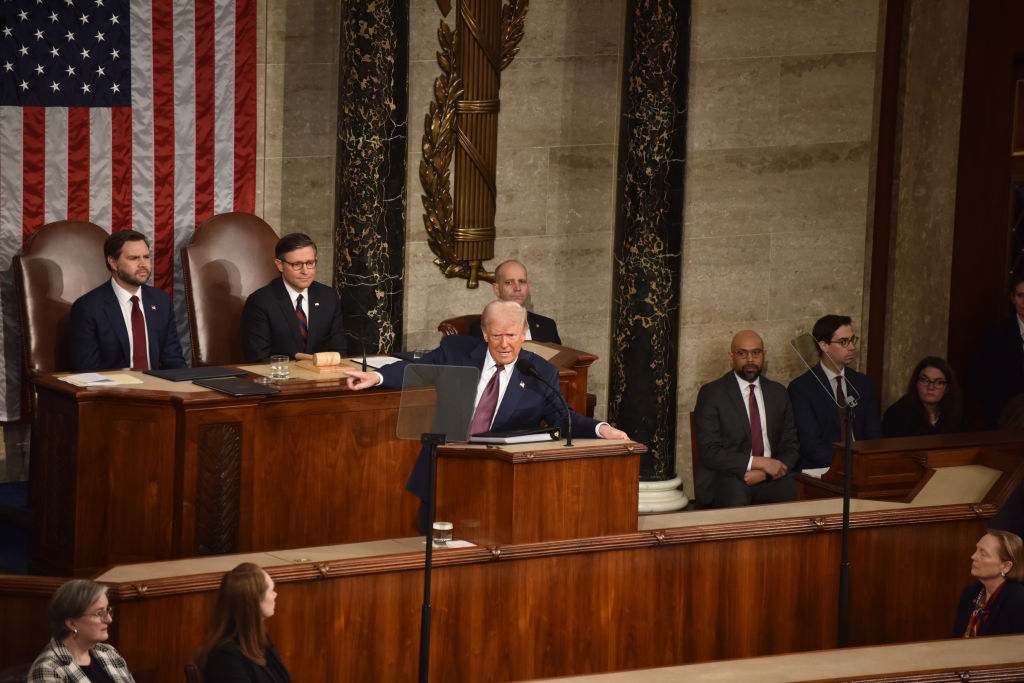 U.S. President Donald Trump Addresses Joint Session Of Congress