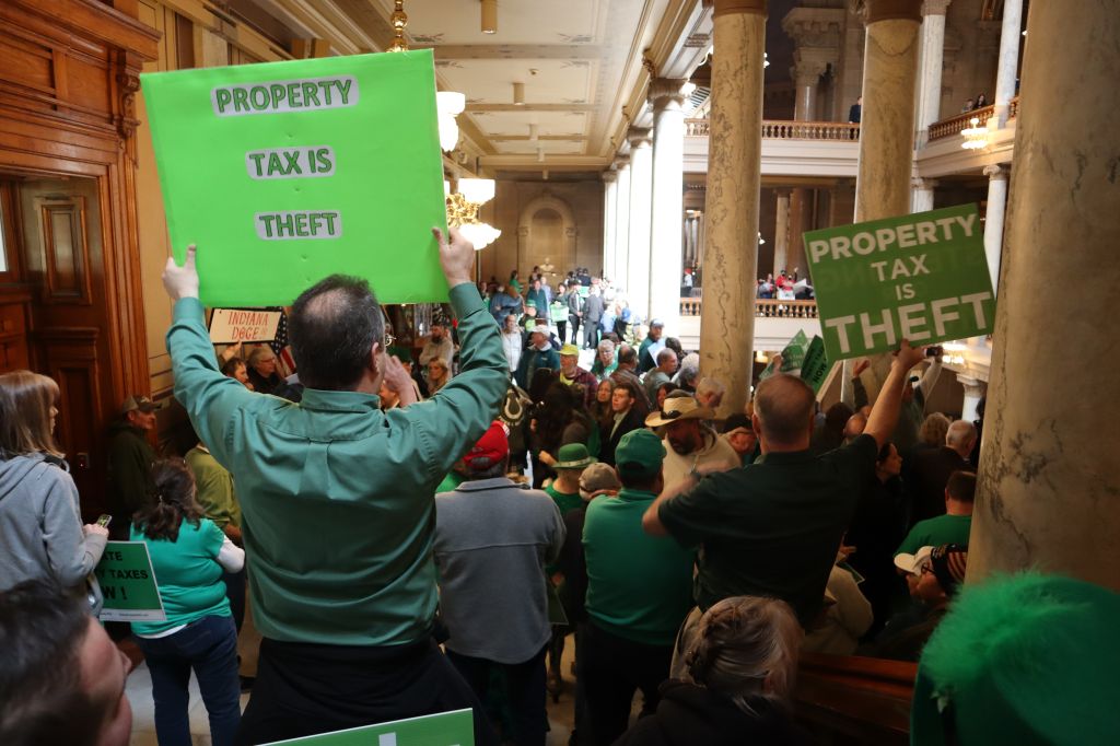 Property Tax Reform Rally Indiana State House Kendall & Casey