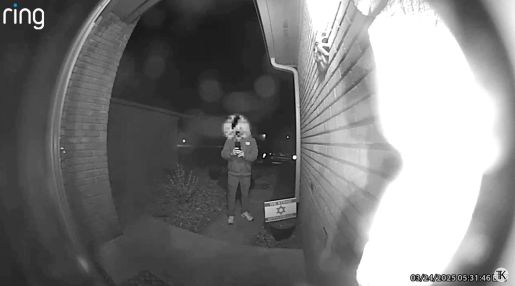 Amazon Driver Caught In Brownsburg Discarding Pro-Israel Yard Sign on Camera