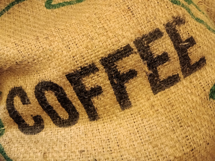 "COFFEE" Text on the Bag | Vintage Style