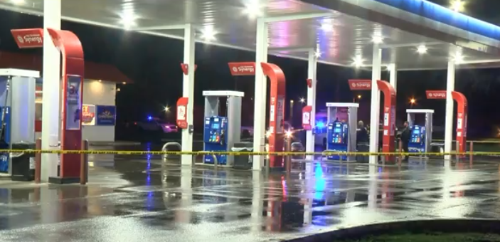 shooting at a gas station