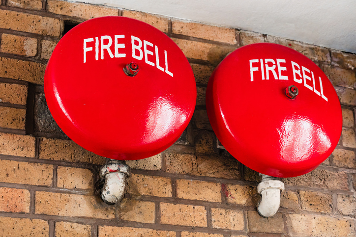 Fire alarms going off in the studio. Should we evacuate?