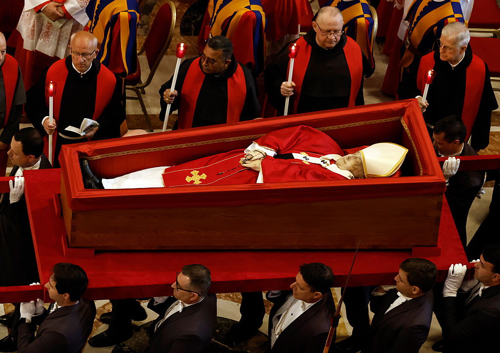 The Body Of Pope Francis Is Transferred To The Basilica St Peter To Lie In State