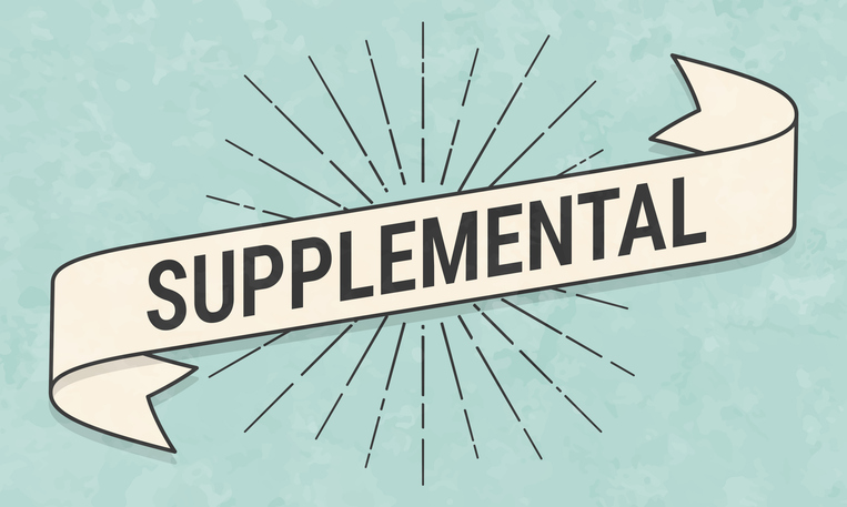 Supplemental - Banner in retro vintage style - Old textured paper