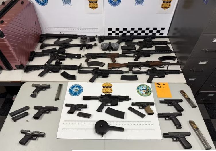 20 firearms and three machine gun conversion devices recovered during investigation