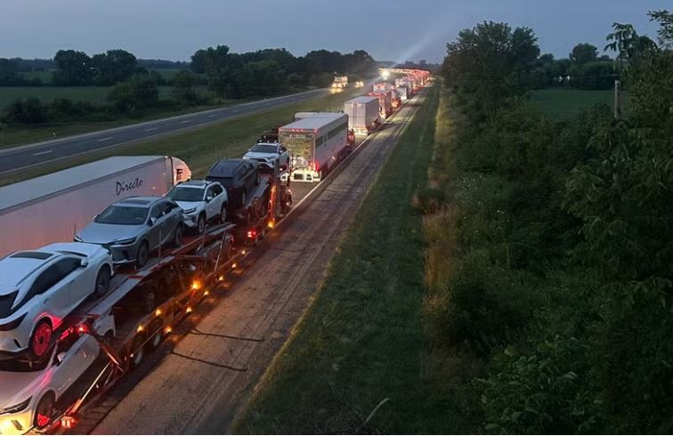 backup on I-69 near Yorktown