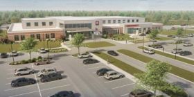 Rendering of planned Indiana University Health West Lafayette hospital