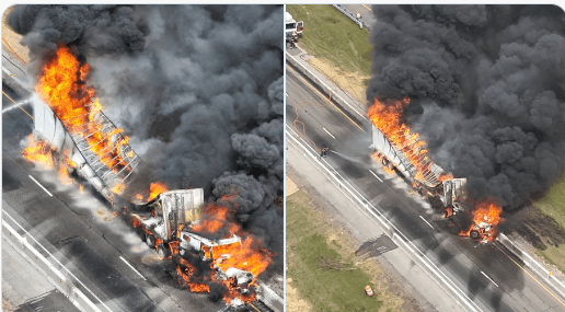 Semi Fire Hancock County
