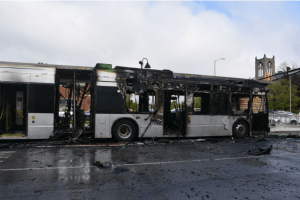 IndyGo Bus on Fire