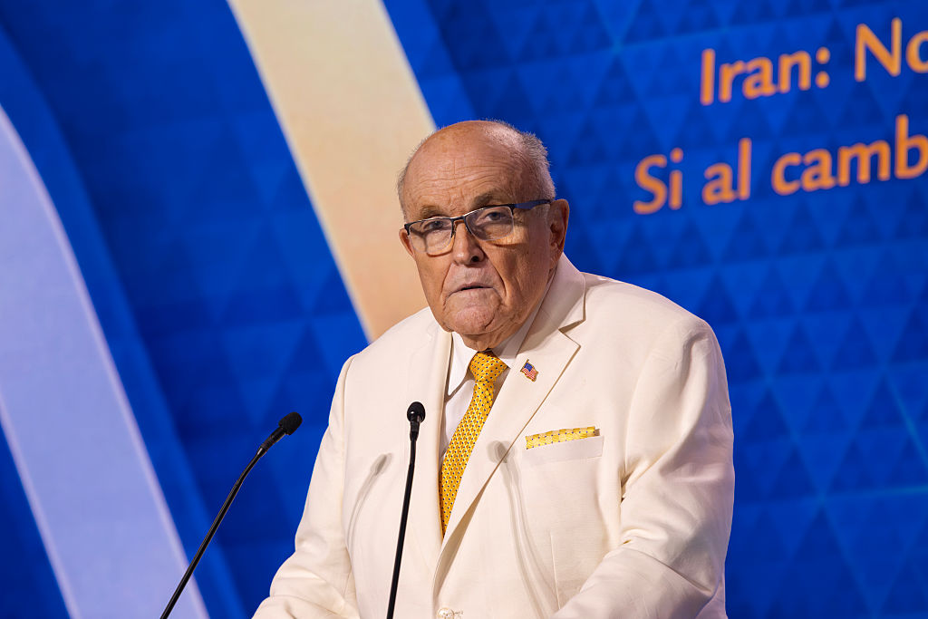 Rudy Giuliani, former Mayor of New York City addresses at...