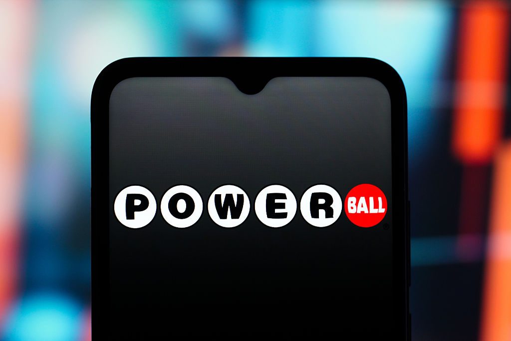 In this photo illustration, the Powerball (Power Ball) logo...