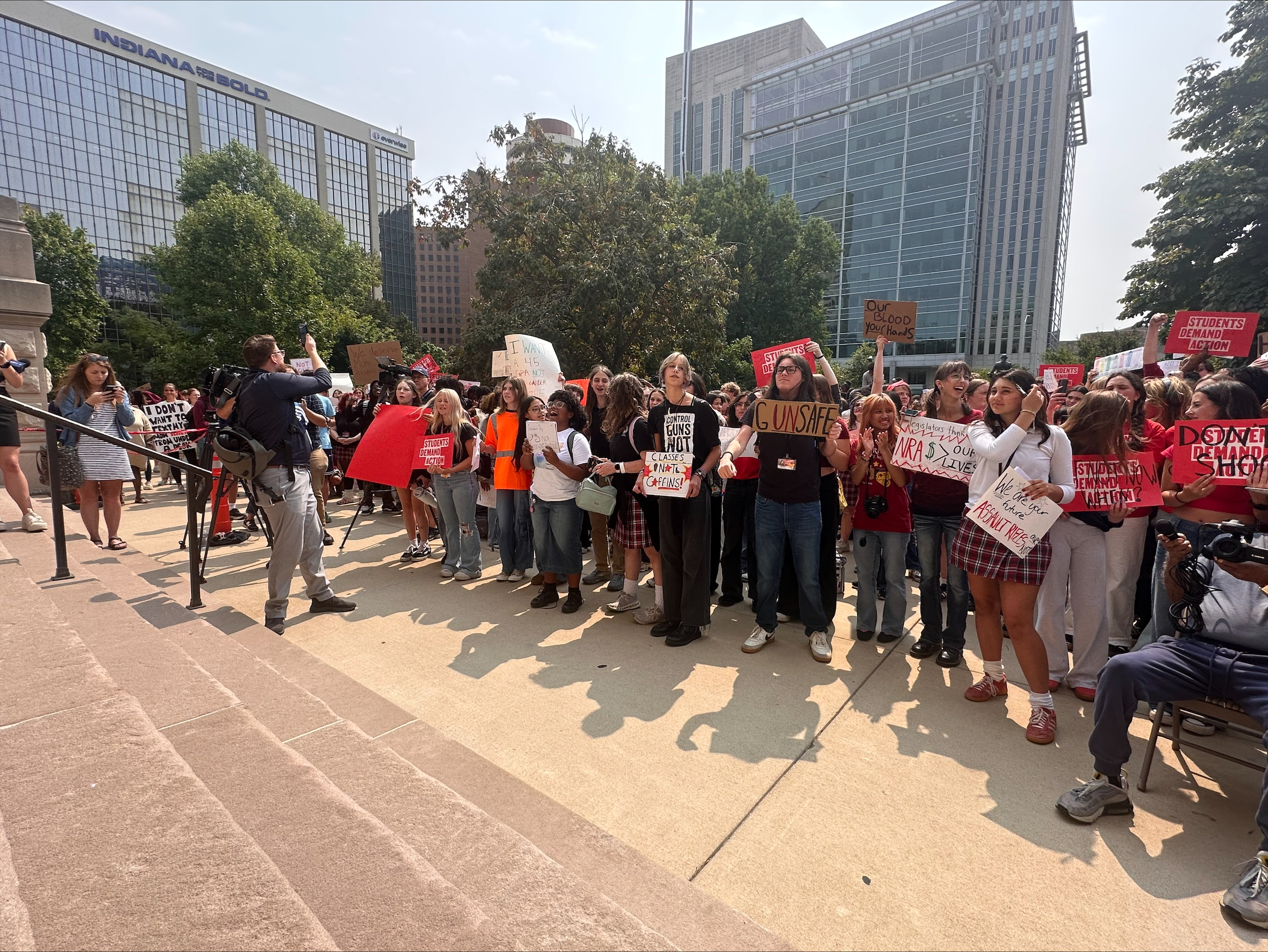 Picture of kids at the walkout