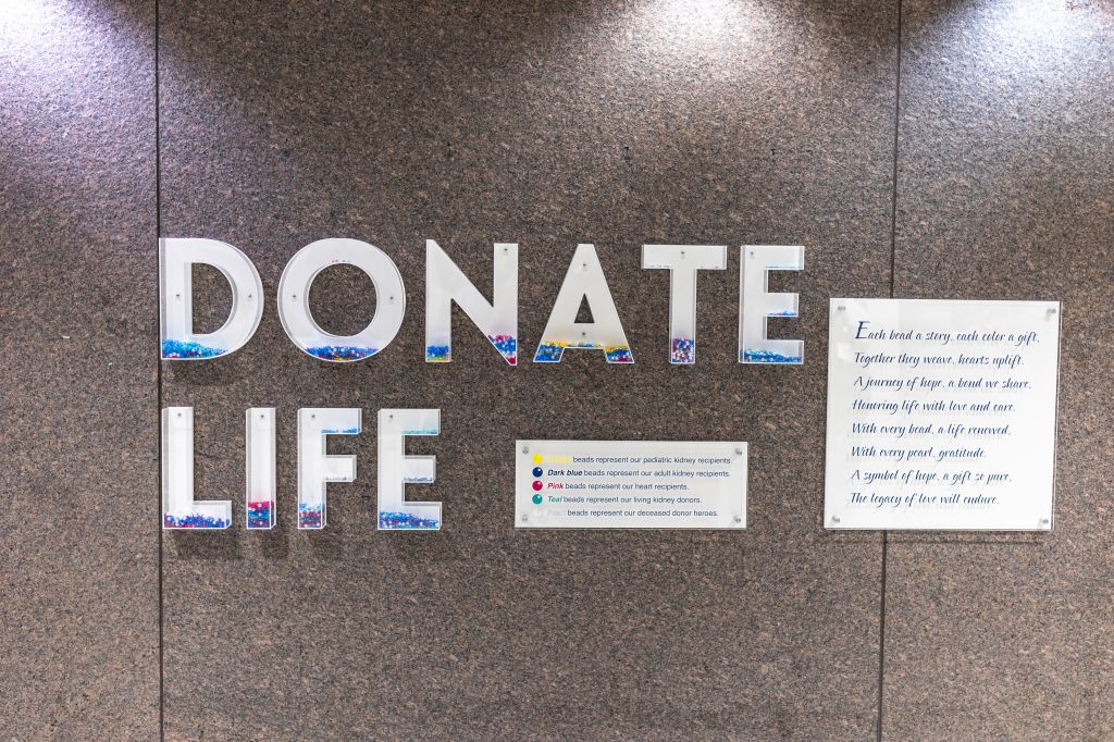 Ascension St. Vincent Donate Life Wall