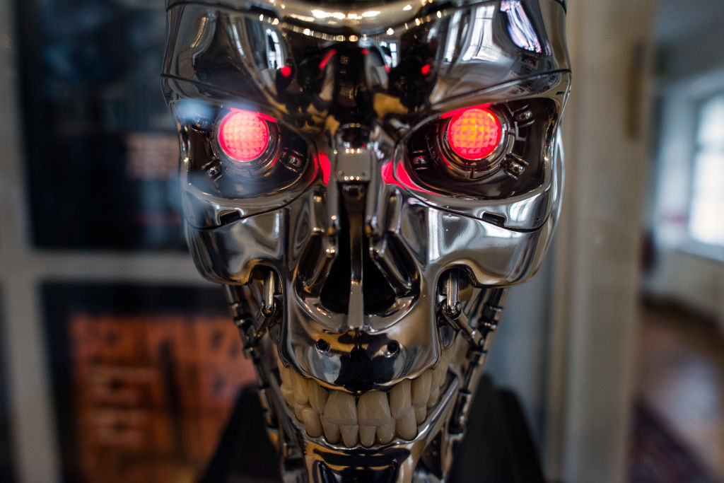 The Terminator robot's scull from the Terminator movie is...
