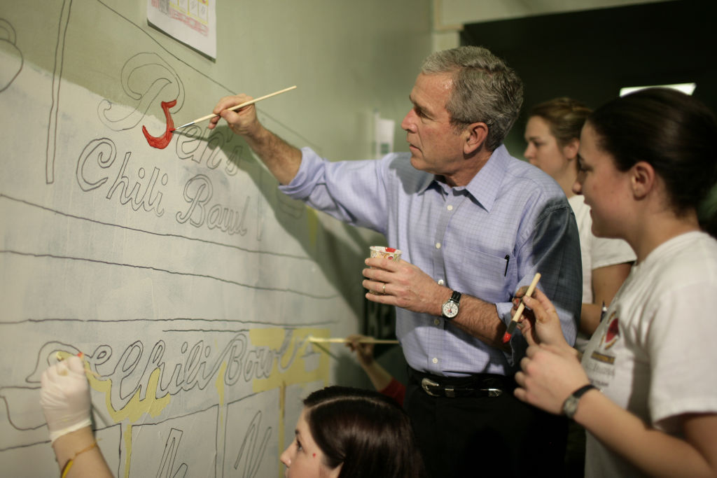 USA - Politics - Bush Participates in Martin Luther King Jr Day of Service